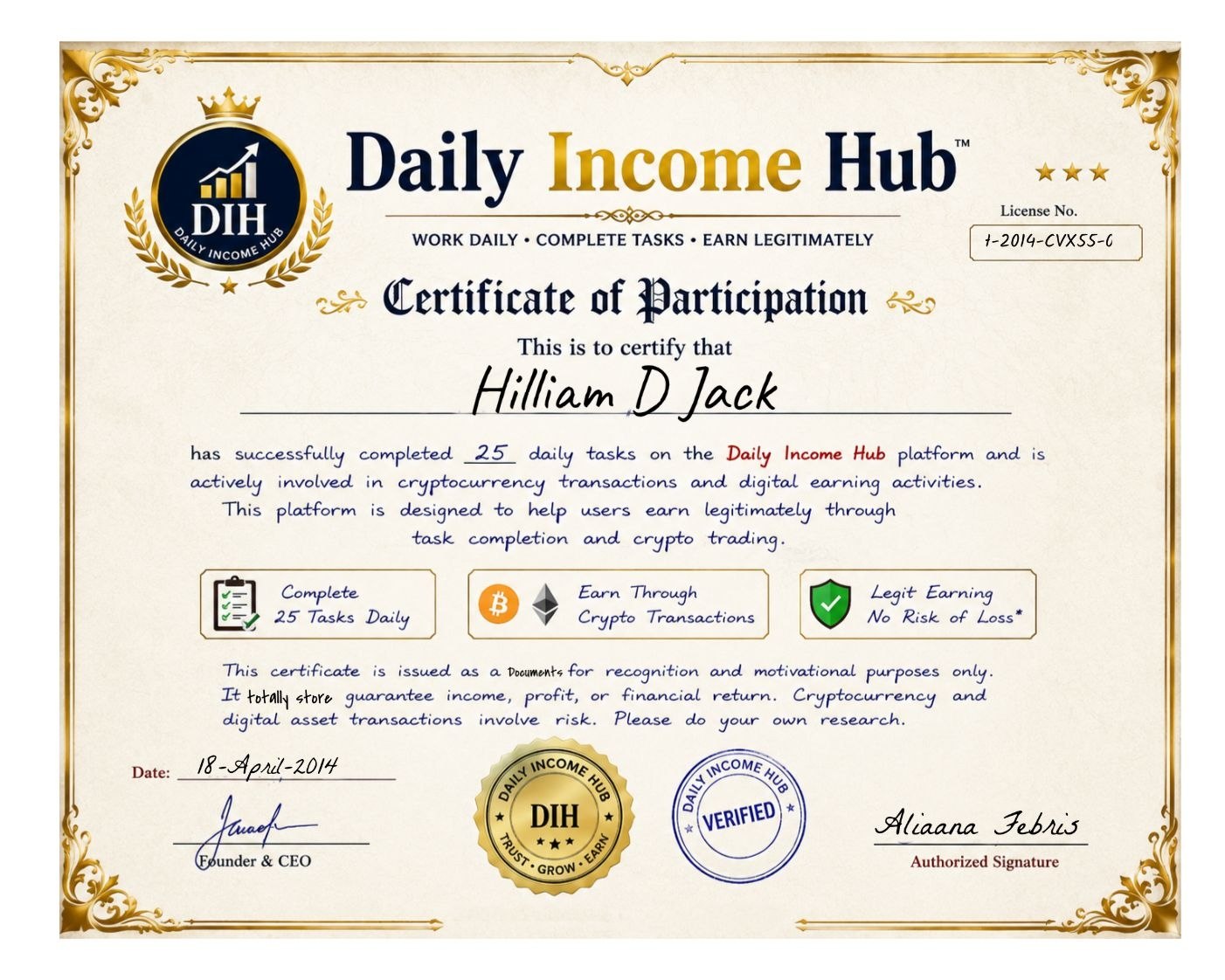 Certificate 3
